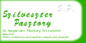 szilveszter pasztory business card